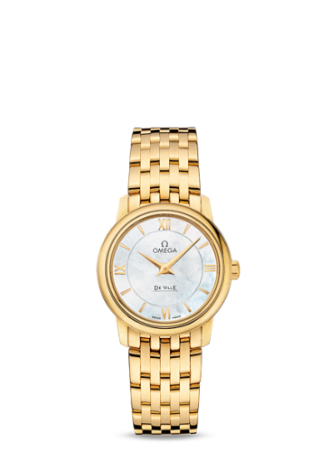 Omega De Ville Prestige Quartz 27.4 Yellow Gold / MOP / Bracelet
